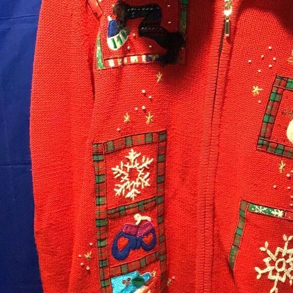 Beautiful collared Christmas sweater. From designer, original studio joy, size s - Picture 3 of 6